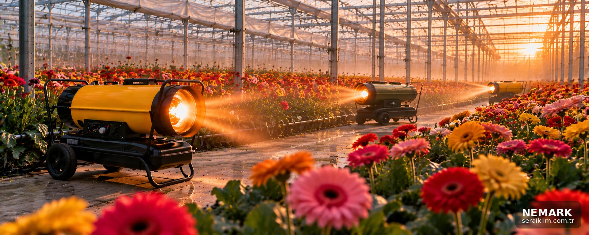 Gerbera Serası ısıtma sistemi Gerbera Serası ısıtma sistemi